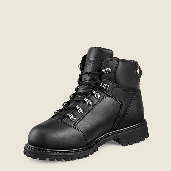 Red Wing Mens Safety Boots - Truwelt - 6-inch Waterproof Toe - Black - KDB864057